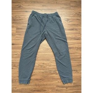 Lululemon City Sweat Pants Men's Large Heathered Navy Relaxed Fleece Drawstring